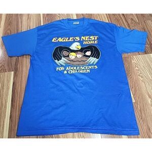 Vintage Hanes Heavyweight 50/50 Single Stitch XL T Shirt Graphic Eagle Children